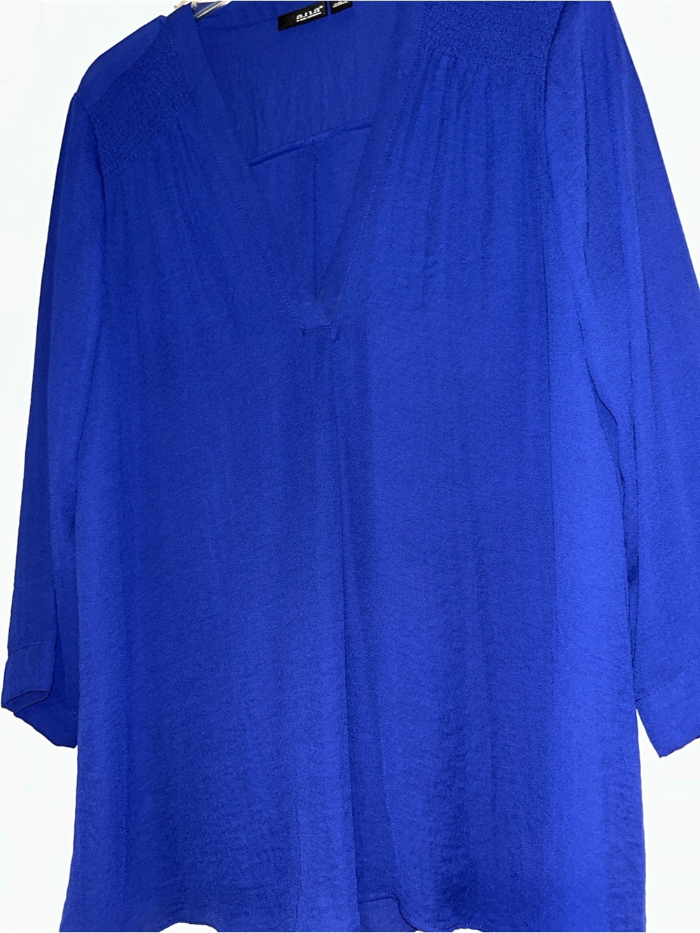 A.n.a Navy V-Neck Long Sleeve Tunic